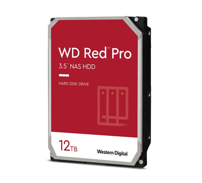 Western Digital WD Red Pro 12TB 3.5' NAS HDD SATA3 7200RPM 256MB Cache 24x7 300TBW ~24-bays NASware 3.0 CMR Tech 5yrs wty