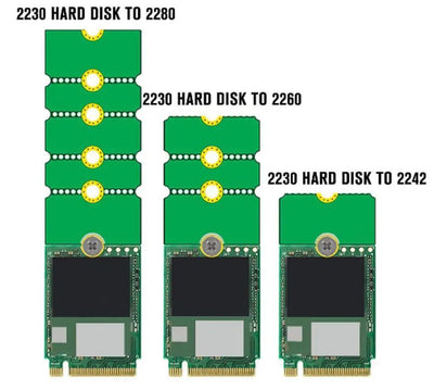 NGFF M.2 SSD Solid State Drive Adapter Converter from 2230 to 2242 2280 Transfer Expansion Bracket Extension Rack Board Riser Card for Crucial M2400