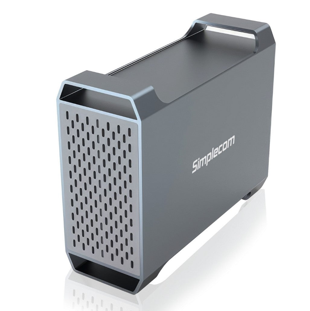 Simplecom SE482 SuperSpeed USB Dual Bay 3.5' SATA Hard Drive RAID Enclosure USB-C RAID 0/1, JBOD