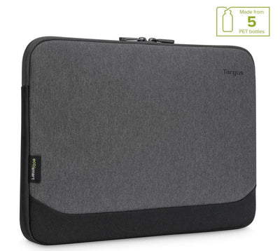 Targus 15.6' Cypress EcoSmart Sleeve for Laptop Notebook Tablet - Up to 15.6', Made with 5 Recycled Plastic Water Bottles - Grey